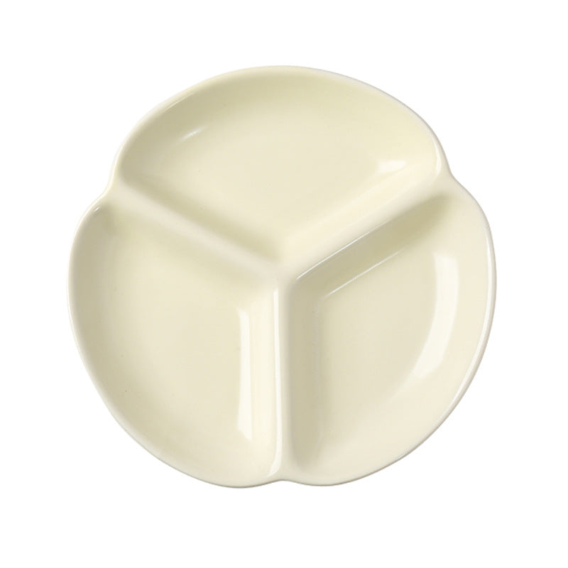 2pcs Nordic Ceramic Plate Suitable for Adults & - 3-Section Portion Plate with Grid Dividers, Healthy Eating Plate for Breakfast, Lunch, Dinner, & Balanced Diet, Ceramic Tableware for Household Use