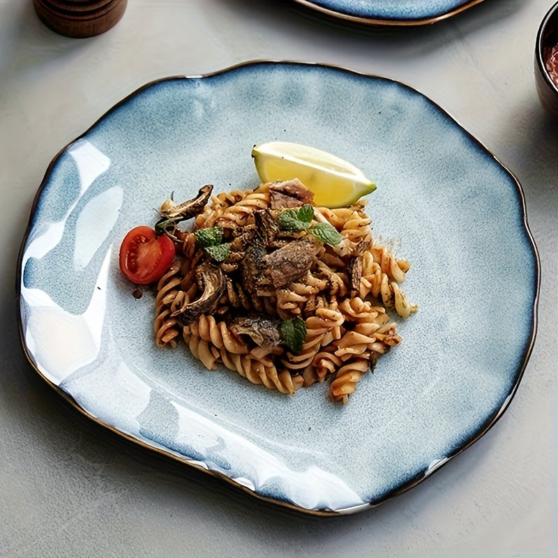 4pcs Flambe Glaze Ceramic Plates Set 10.5\