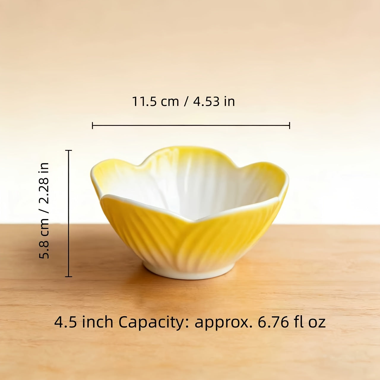 A Ceramic Bowl with a Gradient Floral Design Inspired by Japanese Style, Perfect for Serving Pickles, Snacks, Sauces for Dipping, And Desserts at for Home