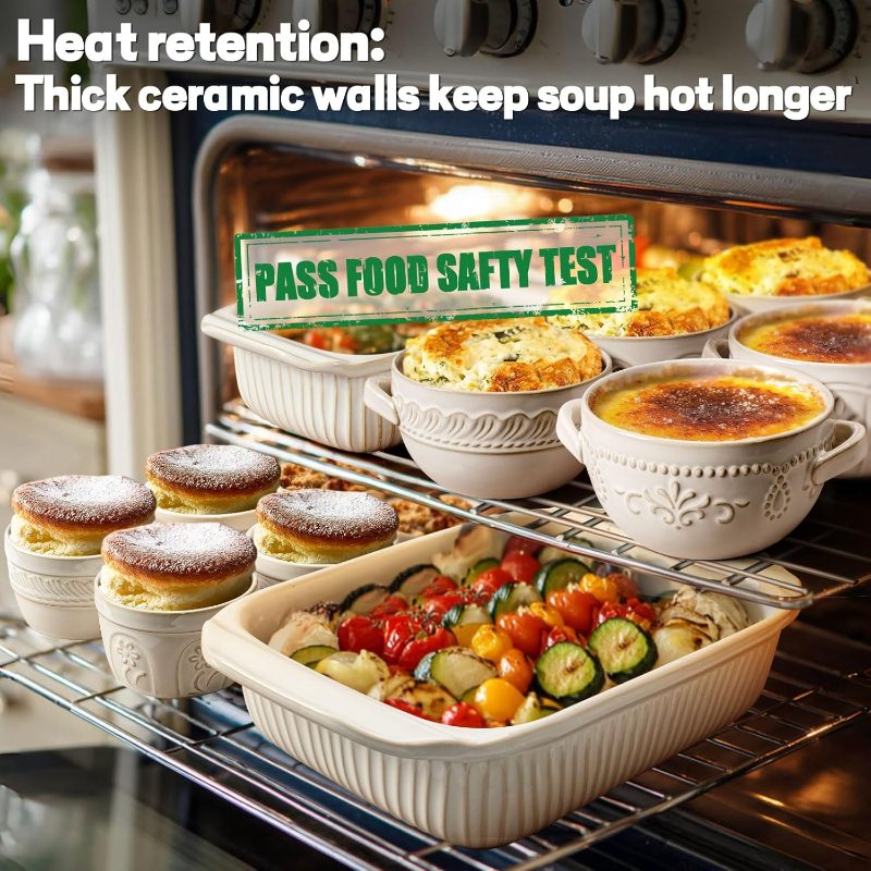 Ceramic Pasta Bowls Set of 4 - 9.85 Inch Large Salad Bowls, 25oz Serving Bowls Soup, Ceramic Coffee Mugs Set of 4, 16oz Embossed Large Latte Mugs Coffee Cups with Handle for Tea