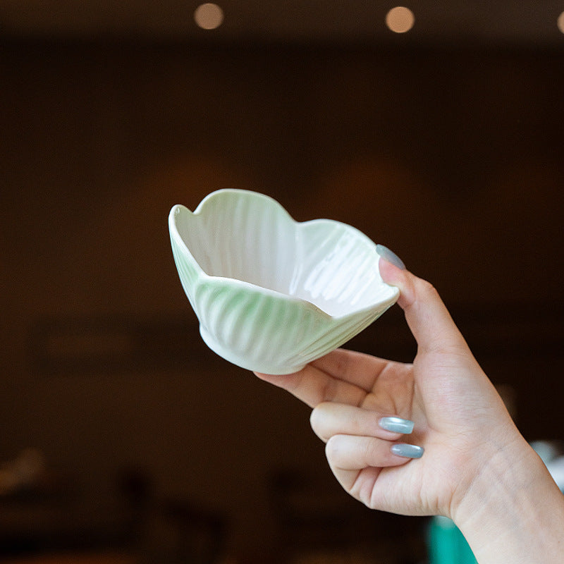 A Ceramic Bowl with a Gradient Floral Design Inspired by Japanese Style, Perfect for Serving Pickles, Snacks, Sauces for Dipping, And Desserts at for Home